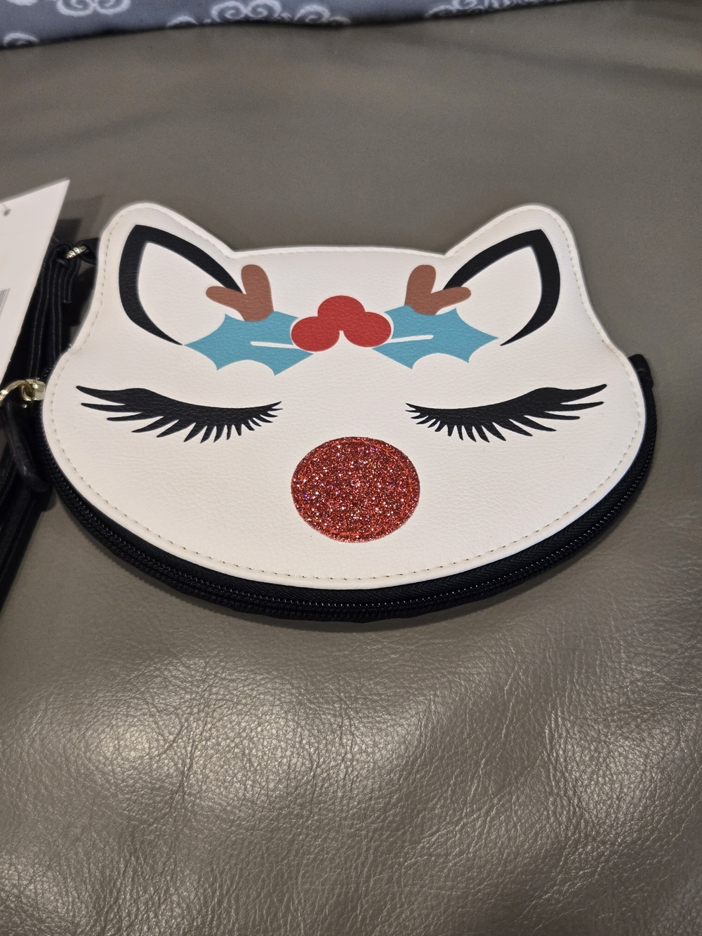 Betsey Johnson Wristlet Christmas Reindeer Rudolph Coin Purse Bag Wallet NWT